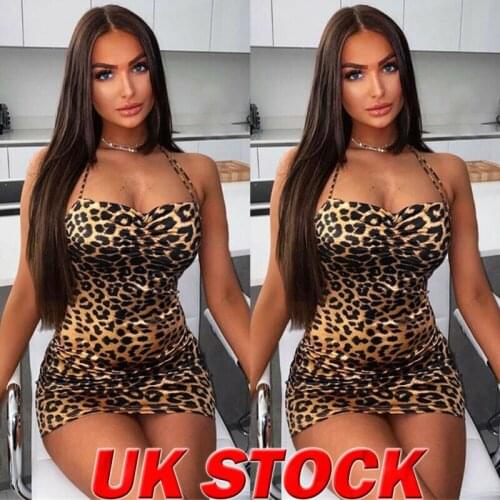 Womens Sexy Holiday Sleeveless Dress Ladies Casual Party Club Mini Bodycon Dress