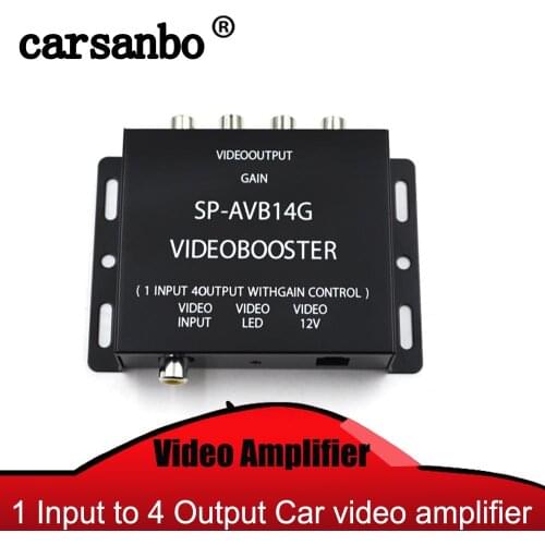 1 Input to 4 Output Car video amplifier Booster For car radio monitor