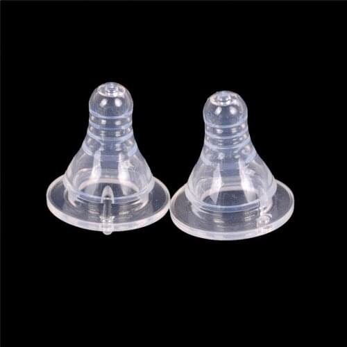 2PCS Wide caliber nipples can be equipped with wide mouth baby bottle