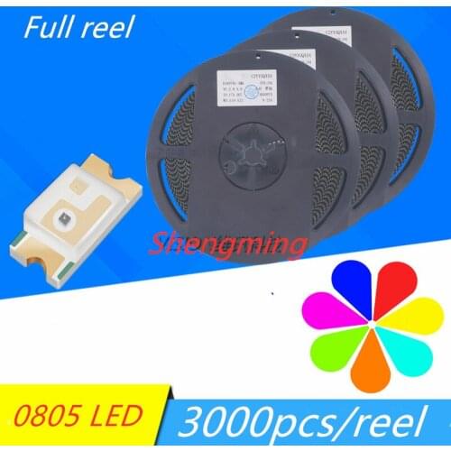 3000pcs 0805 White LED lamp beads super bright SMD LED 2012