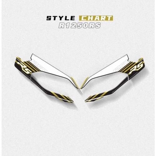 Motorcycle Front Fairing Sticker 3D Gel Fairing Edge Paint Scratch Protector Stickers For BMW R1250RS R1250 RS r1250rs 2019-2020