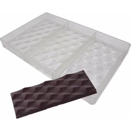 3D Cubes Polycarbonate Chocolate Bars Mold