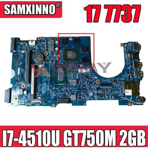 Akemy 12309-1 For Inspiron 17 7737 Laptop motherboard CN-0N3JV3 N3JV3 I7-4510U GT750M GPU 2GB F534D Mainboard 100% tested