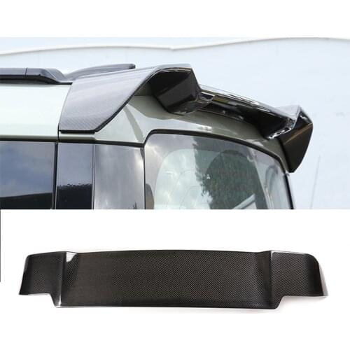 Car Rear Tail Wing Trunk Roof Spoiler For Land Rover Defender 90 110 2020-22 Real Carbon Fiber Exterior Details Car Accessories