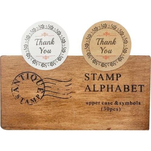 Free shipping 1200pcs Round wreath THANK YOU 38mm self-adhesive sealing stickers 2 types Paper Stationery