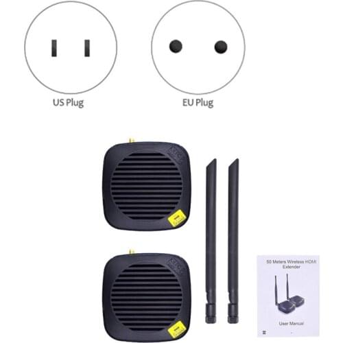 5.8GHz Wireless HDMI-Compatible Transmitter and Receiver Extender Kit for Projector Support Up to 1080P 60Hz 50M