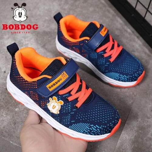 Bobdog Boys' Fashion Cartoon Shoes Breathable Lightweight Mesh Childrens Sports Shoes Big Kids' Casual Shoes