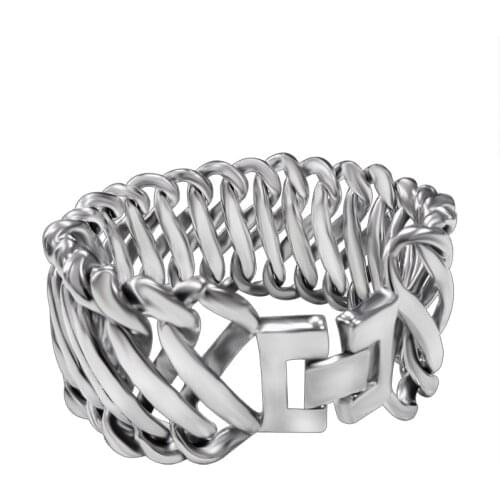 Stainless steel bangle bracelet infinity bracelet wide bracelet for man