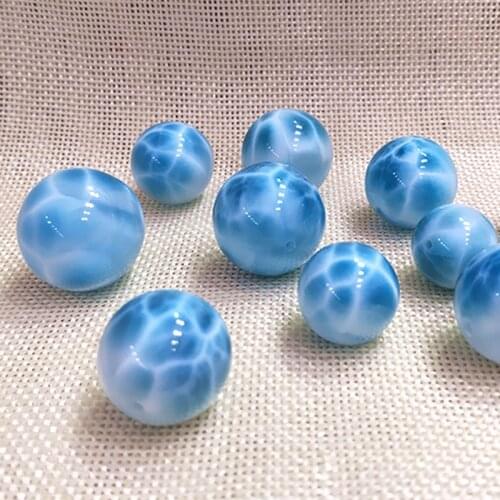 AAAA one PIECE loose beads Larimar 6-20MM round for DIY jewelry making FPPJ wholesale beads nature gem stone