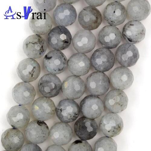 8mm Natural Stone Beads Faceted Labradorite Round Loose Spacer Beads For Jewelry Making DIY Bracelet Necklace Accessories 15inch