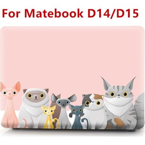 Cute Case for Huawei Matebook D14 D15 Cartoon Animal Matte Clear Cover for Matebook D 14 15 2020 Case Accessories Funda Carcasa