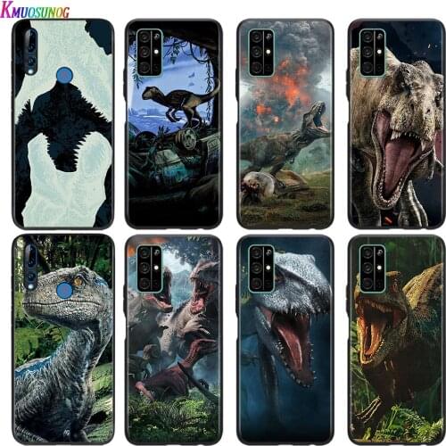 Soft Black Cover cartoon Dinosaur Open Mouth For Honor 30 30S V30 V20 9N 9S 9A 9C 20S 20E X10 20 7C Lite Pro Plus Phone Case