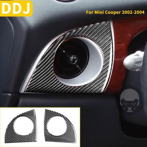 For Mini Cooper Hatch One R50 R53 2002 2003 2004 Car Side Dashboard Air Conditioning Vents Carbon Fiber Cover Sticker Interior
