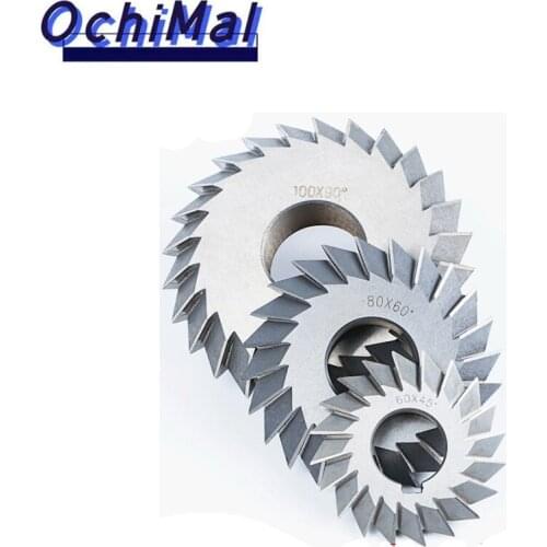 Double-angle milling cutter Symmetrical double-angle milling cutter V-groove milling cutter 60 63 75 High-speed steel
