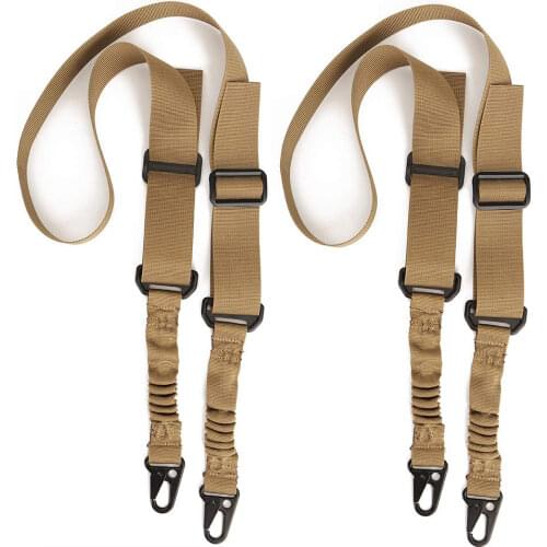 Nylon Gun Sling Tactical One Point Bungee Rifle Belts QD Rotary Plug 2-Single Point Safety Lanyard Military Hunting Accessories