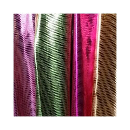 Quality stretch polyester + Spandex bronzing fabric for dance, gymnastics clothing small hive ball pattern bikini fabric elastic