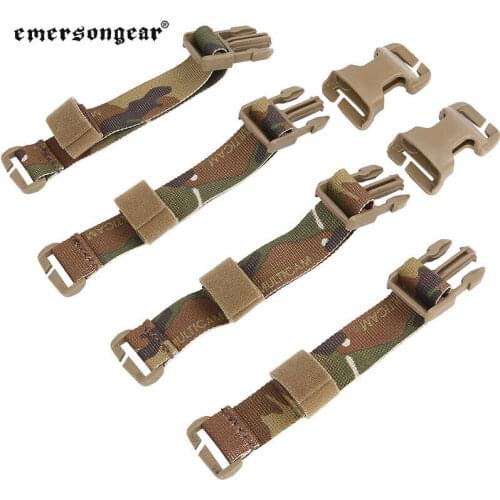 Tactical Chest Rig / Vest Adapter Kit Set MOLLE Strap with 1” Buckle Clips