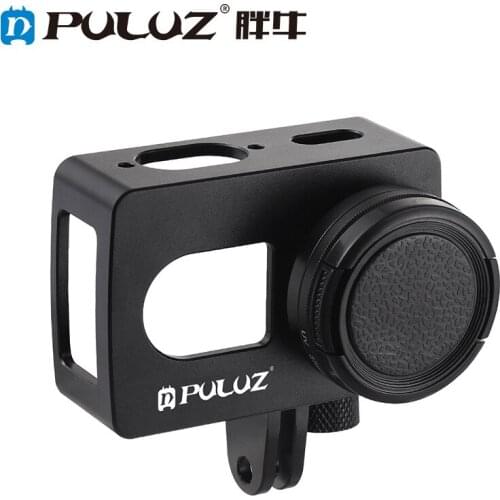 PULUZ Housing Shell CNC Aluminum Alloy Protective Cage with 37mm UV Lens for Xiaomi Xiaoyi II 4K Action Camera