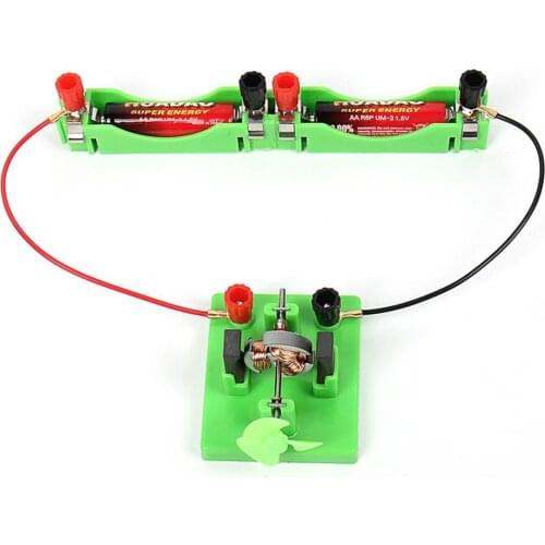 Direct Current Motor Model with Fan Physical Circuit Experiment Kid Educate Toy
