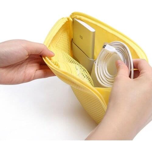 Fashion Packing Cubes storage bag Headphone receiving Bag power button Charger Package Organizer Duffel Bag Travel pouch