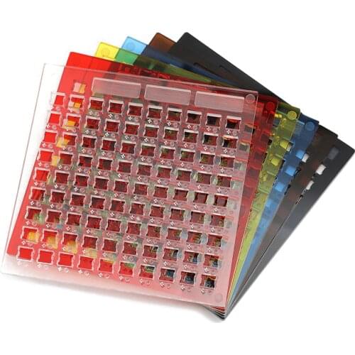 MSTONE ACRYLIC MECHANICAL SWITCH LUBE STATION Holds up to 90 switches Spring and stem holders Clear Black Blue Brown Red Yellow