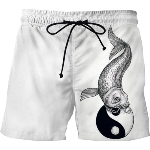 3D printing fishing beach shorts quick-drying comfortable sports shorts high quality beach shorts swimming trunks mens shorts