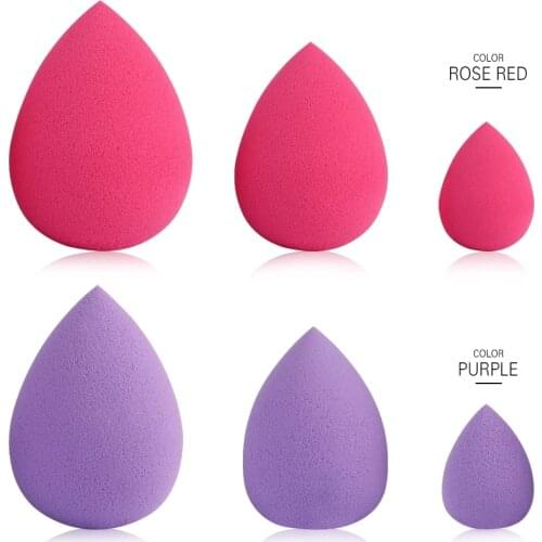 3PCS Pro Makeup Sponge Blender Foundation Cosmetic Puff Water Drop Shape Sponges Blending Eyeshadow Smooth Makeup Tool