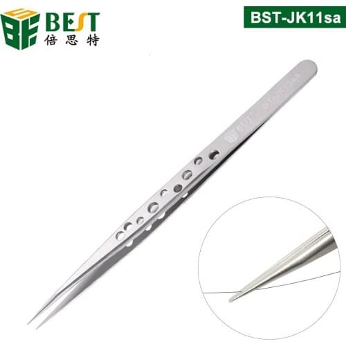Electronics Industrial Tweezers Anti-static ESD Curved Straight Tip Precision Stainless Steel Forceps Phone Repair Hand Tools