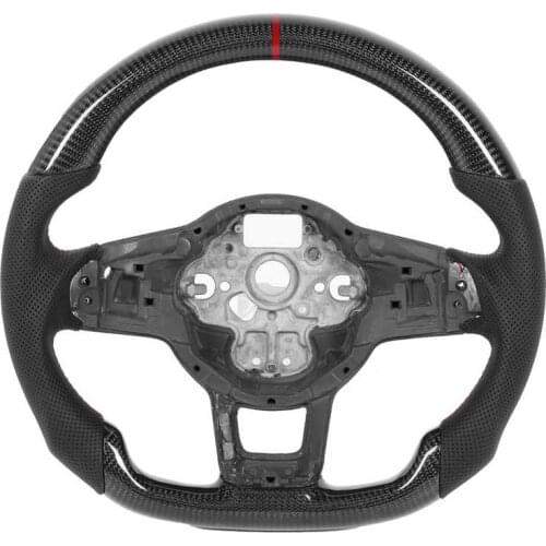 Carbon Fiber Steering Wheel Nappa Perforated Leather For Volkswagen Golf MK7/7.5 GTI R Polo Scirocco 2013-2020