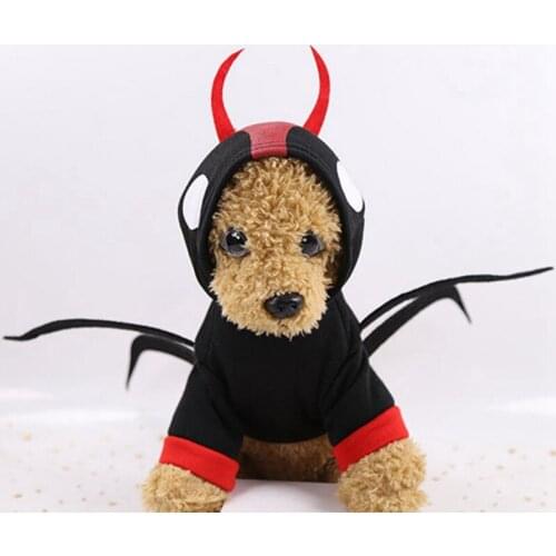 Funny Cute Pet Dog Costume Halloween Christmas Dog Clothes Hooded Two Legged Spider Costume Cosplay Dress Up Bulldog Pug Coat
