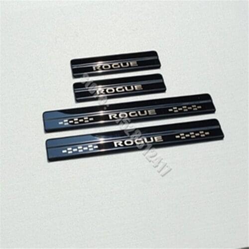 Car Styling For Nissan Rogue T32 2014-2021 stainless steel sill Door Sill Car Styling Pedal Scuff Cover Protector Sticker