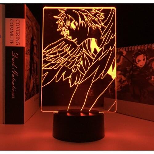 Anime Haikyu Hinata Shoyo 3D LED Night Light For Child Bedroom Decor Kids Birthday Gift Manga Haikyuu Lamp