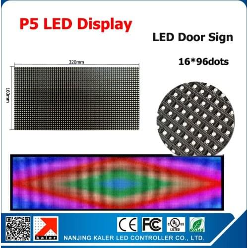 TEEHO P5 LED display 16*96 dots led sign board full color SMD 3in1 indoor semi-outdoor led display