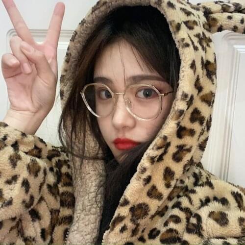 Ultra-light Retro Literary Fan TR Flat Mirror, Fashion Plain Decoration Through the Tea Frame Myopia Glasses Frame Female Tide