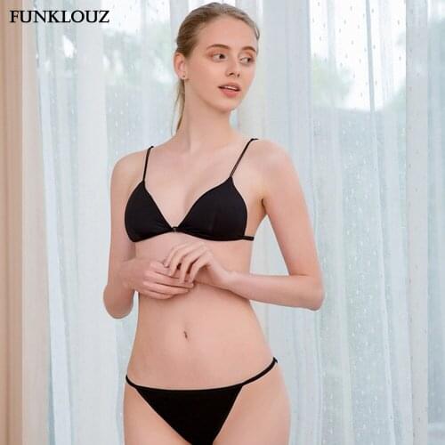 Embroidery Pink Bra Panties Sets Brassiere Transparent Women Lingerie Set White Ultra Thin Lace Underwear Sexy Bra Set