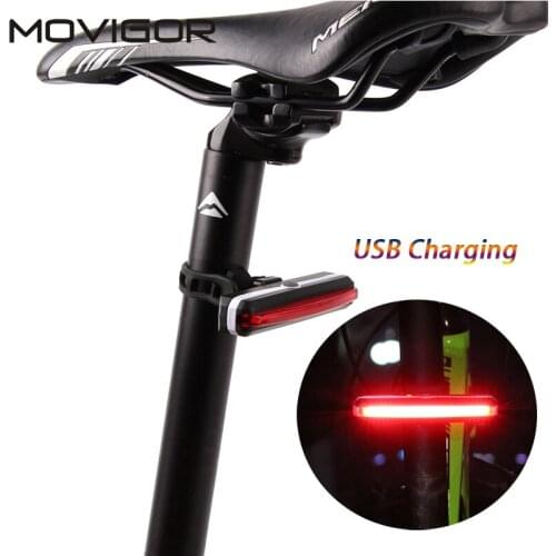 HOT Movigor USB Rechargeable Bike Rear Light Waterproof Bicycle Taillight Cycling Tail light Seat Post LED Lamp for Night Safety