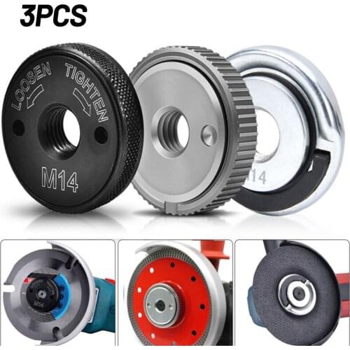 3PCS Professional Quick Release Nut M14 Screw For Bosch Metabo Milwaukee Makita Angle Grinder Power Tool Replacement