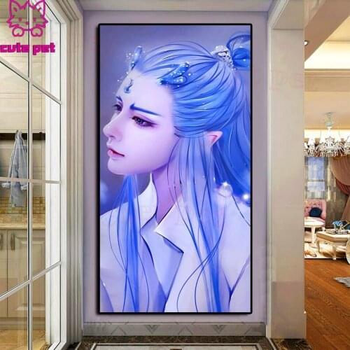DIY Diamond Mosaicdragon prince Diamond Painting set Cross Stitch Kits Diamond Embroidery Round Rhinestones Decor anime large