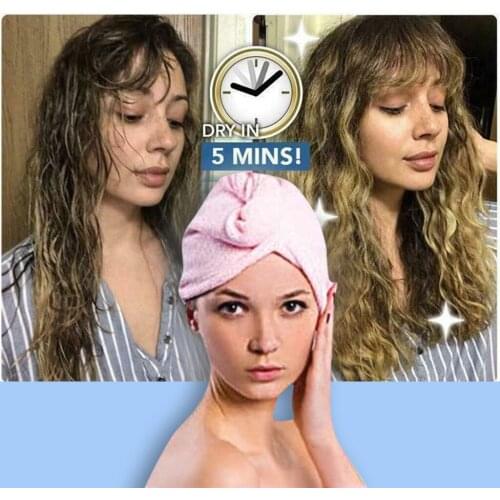 Microfiber Bath Towel Hair Dry Quick Drying Lady Bath towel soft shower cap hat for lady Turban Head Wrap Bathing Tools A1028