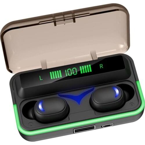 TWS Wireless Earphone Bluetooth 5.1 Waterproof For Bluetooth Game Headset Mini LED Battery Display With Power Bank Box