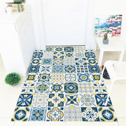 Geometric Outdoor Porch Welocme Floor Carpet Mat Entrance Doormat Mud-removing Sand-stripping Area Rugs Carpets for Kichen Mats