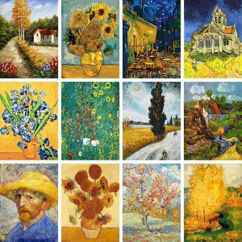 Gatyztory 60x75cm Painting By Numbers Abstract Scenery Handpainted Kits Acrylic Paints Canvas Drawing Unique Gift Home Wall Deco