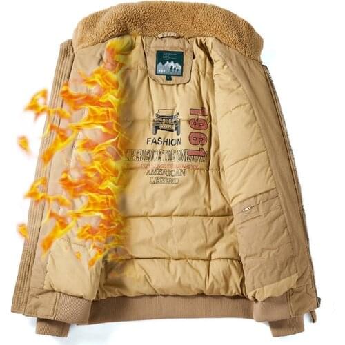 Nice Autumn Winter Parka Jacket Men Korean Fashion Men Clothing Padded Coat Men Thick Warm Cotton Bomber Jacket Large Size M-5XL