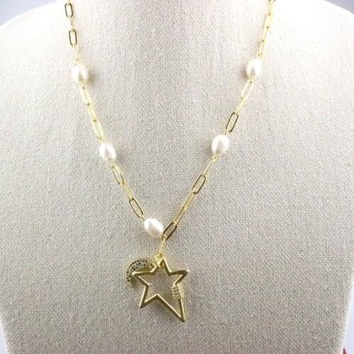 5pcs Fashion cz necklace, cubic zirconia clasp charm pendant,handmade diy necklace jewelry wholesale