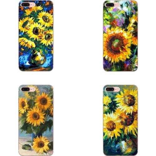 For Xiaomi Note 3 4 Mi3 Mi4 Mi4C Mi4i Mi5 Mi 5S 5X 6 6X A1 Max Mix 2 Soft Coque Case Capa Sunflower Oil Painting
