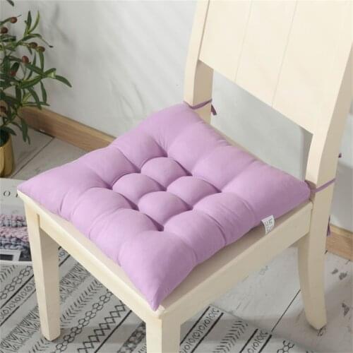 2021NEW Thickened Seat Cushions Solid Color Sanded Chair Cushion Chair Cushion Round Cottons Upholstery Soft Padded Cushion Pad