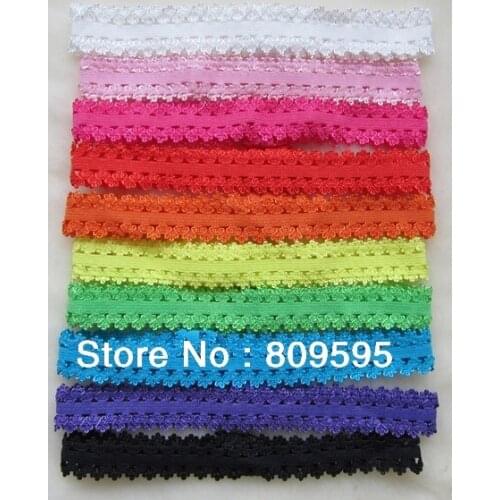 Wholesale 240pcs/lot 12colors Elastic Lace headband Hair accessories