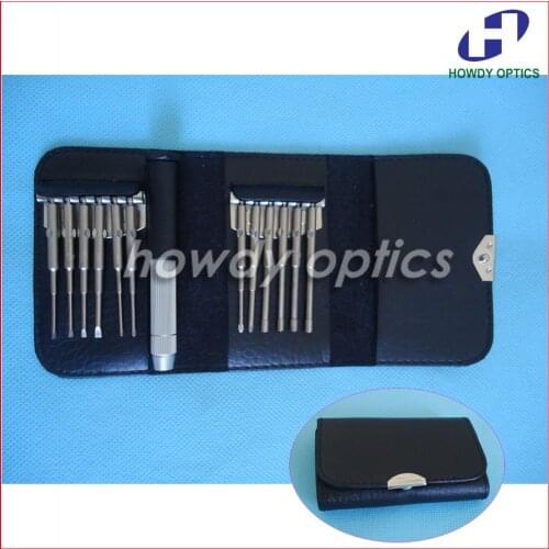 Screwdriver,glasses screwdriver,spectacle screwdriver set,leather case