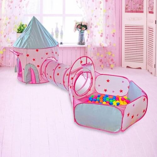 Portable 3 In 1 Spaceship Children Tent Tipi Dry Pool Rocket Ship Tent For Kids Ball Pool Box Childrens House Ball Pit Gift