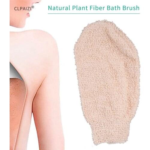 CLPAIZI Natural Vegetable Fiber Bath brush Exfoliating Glove Scrubber Loofah Mitt Washcloths body Back massage Scrubbers D30